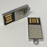 USB-Stick 8GB Edelstahlgehäuse mit Grappt Logo