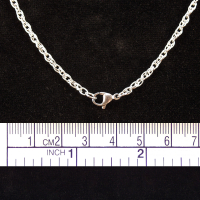 ATTENTION! "Unbreakable" Necklace, stainless steel in Singapoore Style   51 cm long, 2.5mm strong, Body weight: min. 45kg