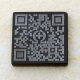 QR-Code Invers mit Rand, Glas, 48x48x4 mm