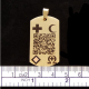 Notfall QR-Code Halskettenanhänger "Gold"
